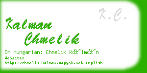 kalman chmelik business card